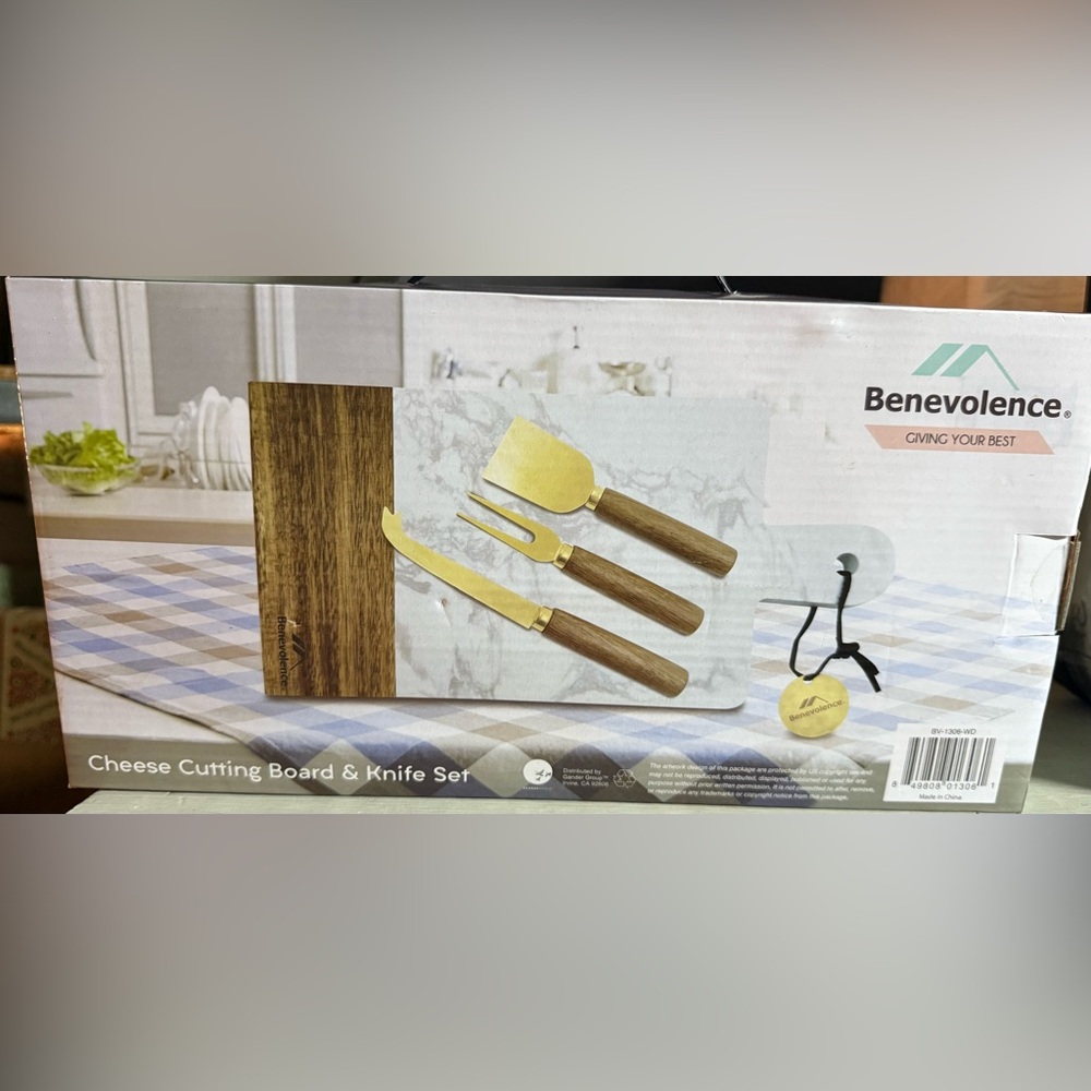 Benevolence Cheese Cutting Board & Knife Set
